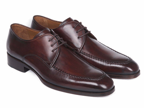 Paul Parkman Brown & Bordeaux Leather Apron Derby Shoes (ID#33BRD92)