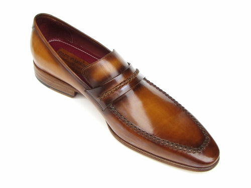 Paul Parkman Men's Loafer Brown Leather Shoes (ID#068-CML)