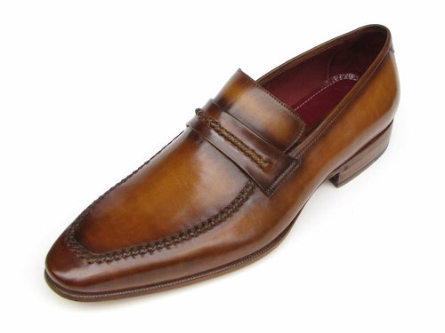 Paul Parkman Men's Loafer Brown Leather Shoes (ID#068-CML)