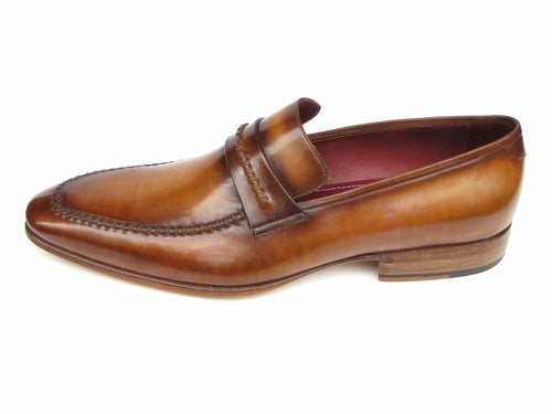 Paul Parkman Men's Loafer Brown Leather Shoes (ID#068-CML)
