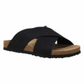SOBEYO Classic Cork Sandals Criss-Cross Strap Slip On Black