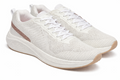 Men's Off-White Mesh Sneakers with Tan Soles